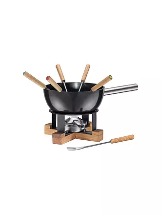 SPRING | Käsefondue-Set Lausanne 23cm/2l Schwarz/Eiche | 